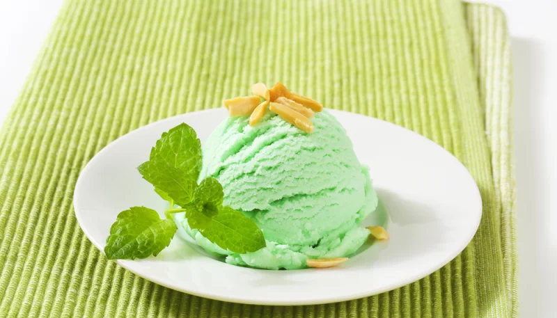 Sorbet à la menthe sans sorbetière