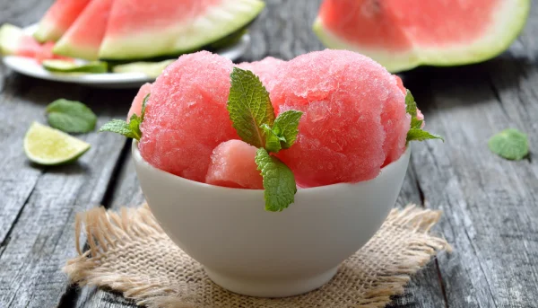 Sorbet à la pastèque sans sorbetière