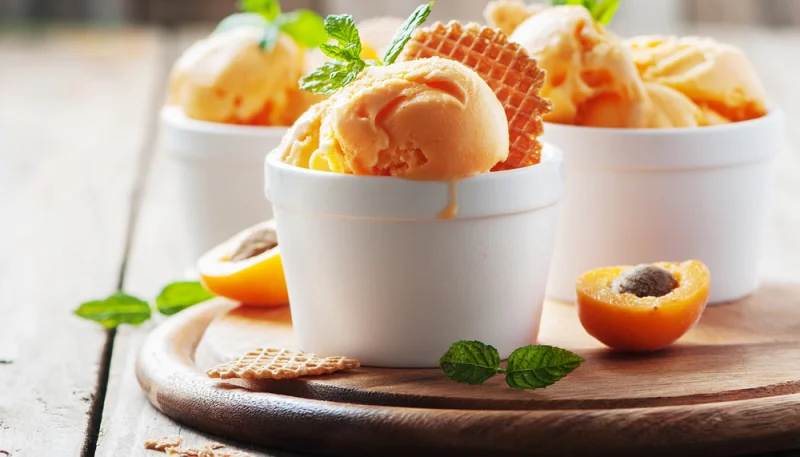 Sorbet abricot sans sorbetière