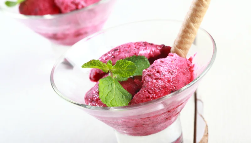Sorbet au cassis sans sorbetière