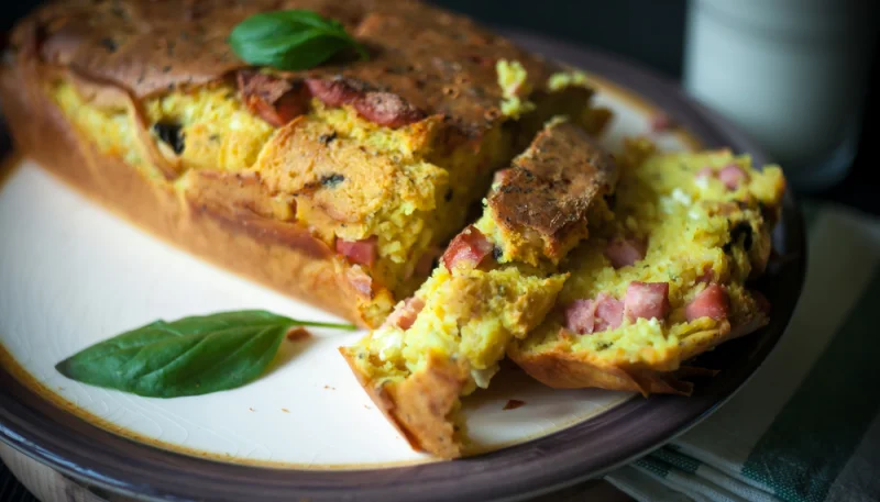 Cake aux lardons et courgette