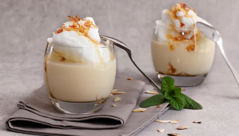 Île flottante au lait de noisette