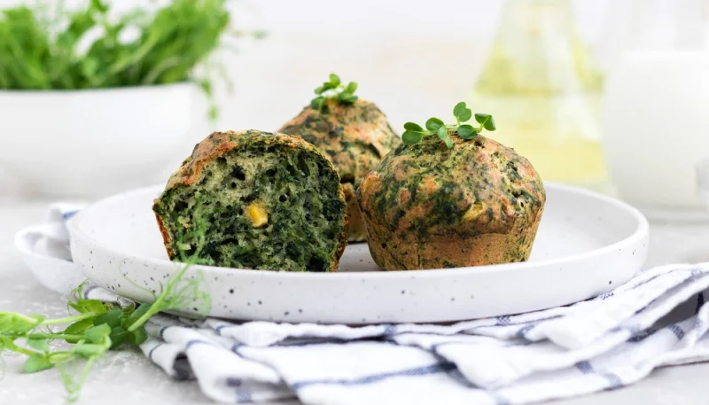 Muffins aux épinards