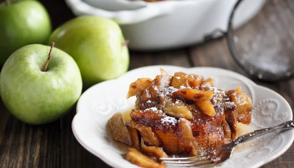 Pain perdu gratiné aux pommes