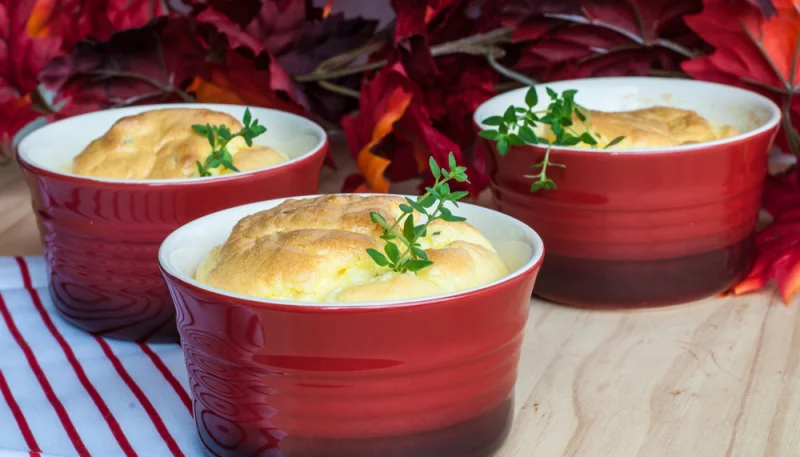 Soufflé aux carottes et crevettes