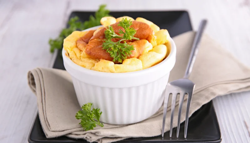 Soufflé au chou-fleur et à la noix de muscade