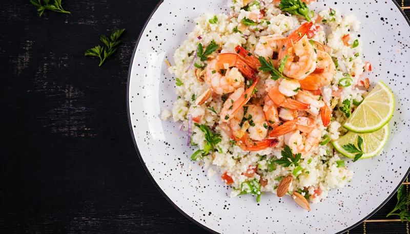 Taboulé aux crevettes