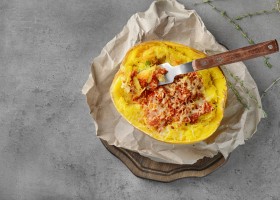 Courge spaghetti à la bolognaise