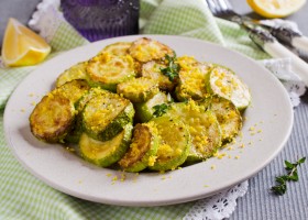 Courgettes grillées, thym et citron