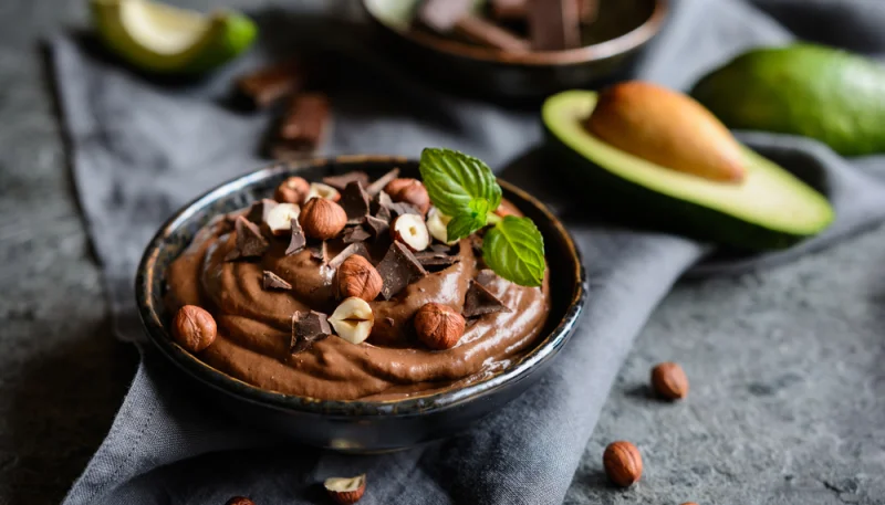 Crème dessert au chocolat et à l'avocat