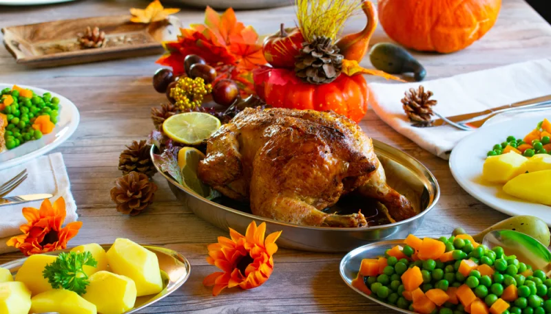 Dinde au four et sa jardinière de légumes frais