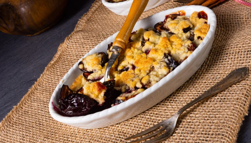 Gâteau crumble aux pruneaux