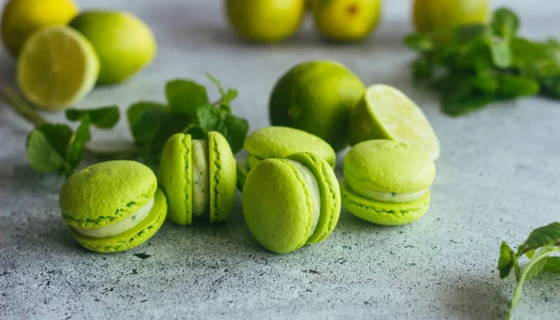 Macarons au citron vert