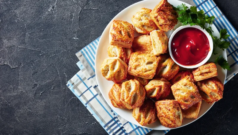 Mini-friands au poulet et au comté