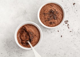 Mousse au chocolat perlée