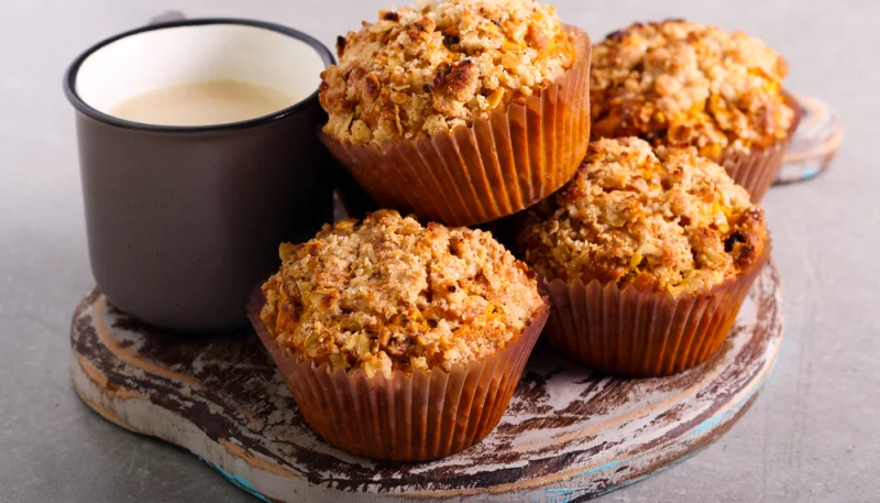 Muffins aux figues et crumble aux noisettes