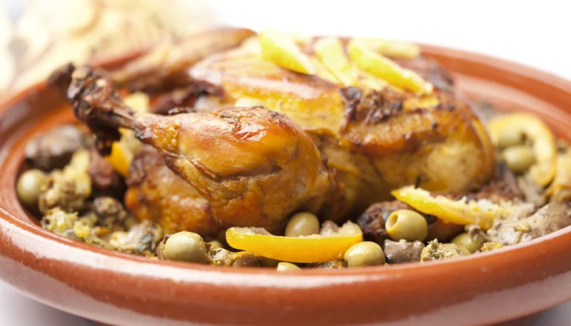 Poulet aux olives et au citron