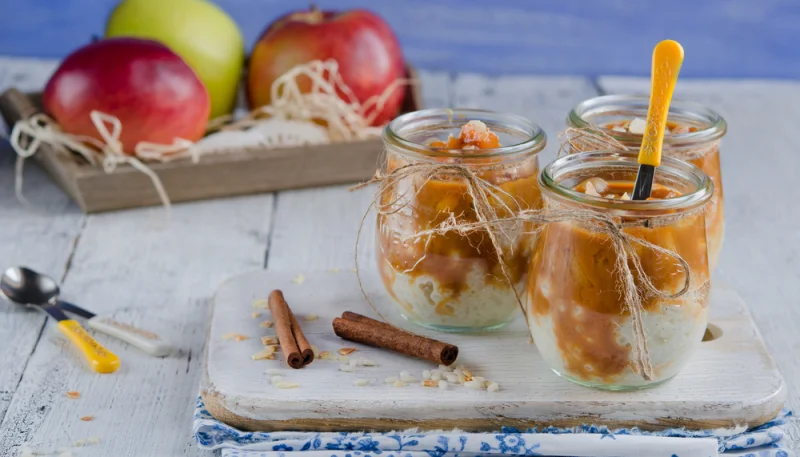 Riz au lait pommes caramélisées