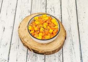 Tartare de mangue et saumon cru