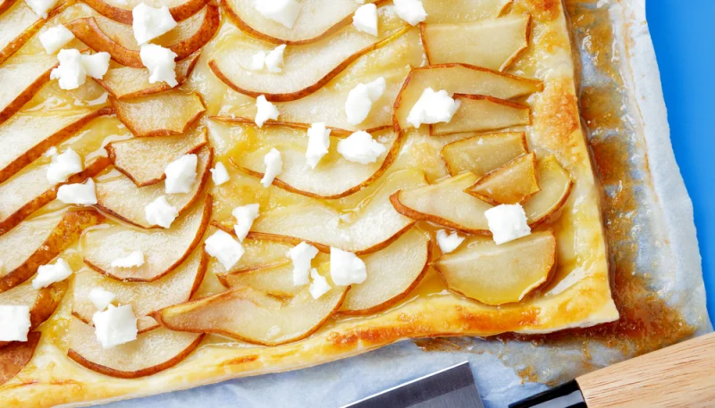 Tarte salée aux poires et chèvre