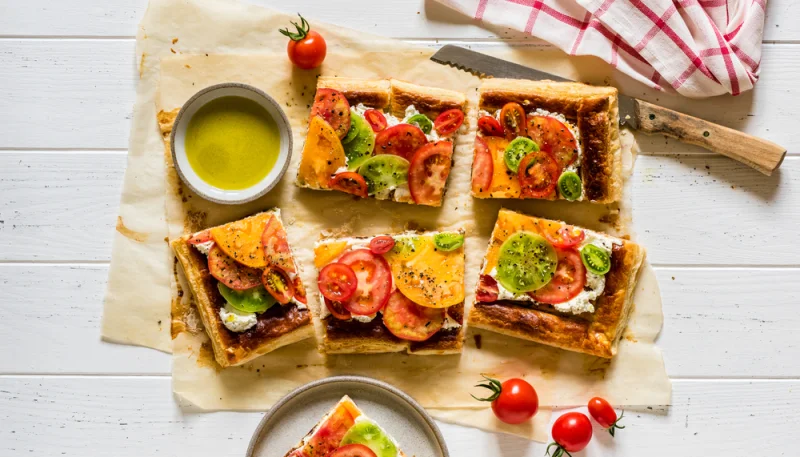 Tarte fine aux tomates et au Boursin