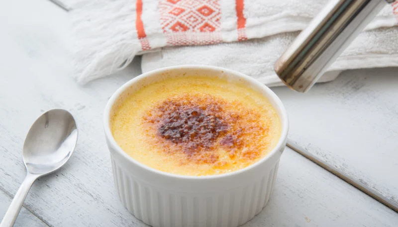 Crème brûlée aux raisins