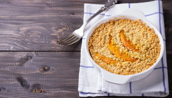 Crumble de potiron au fromage