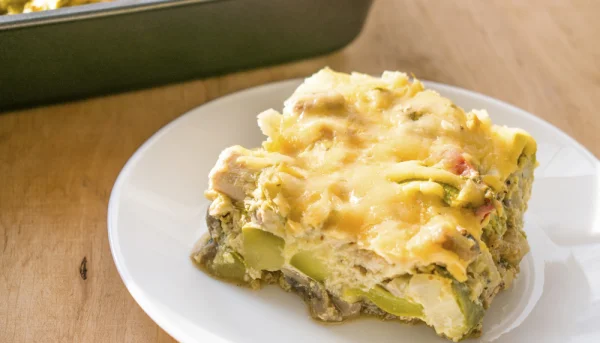 Gratin de ravioles et courgettes