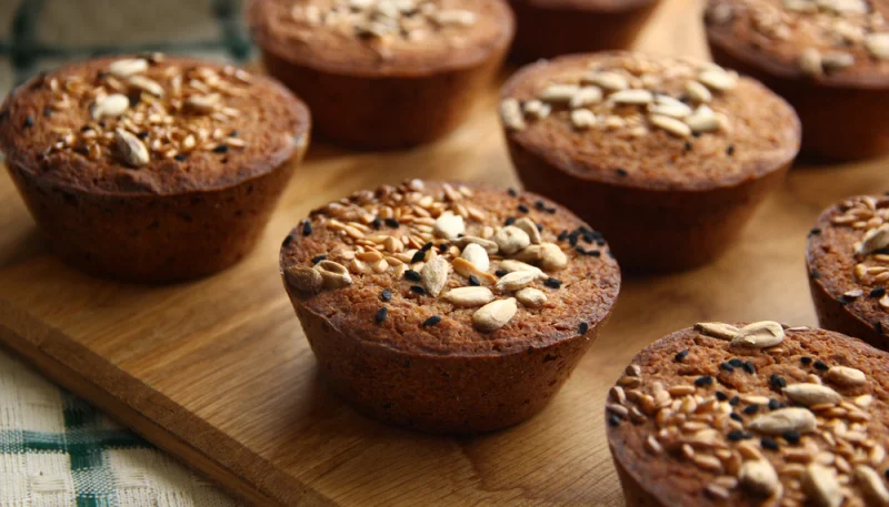 Muffins au potiron et aux pruneaux