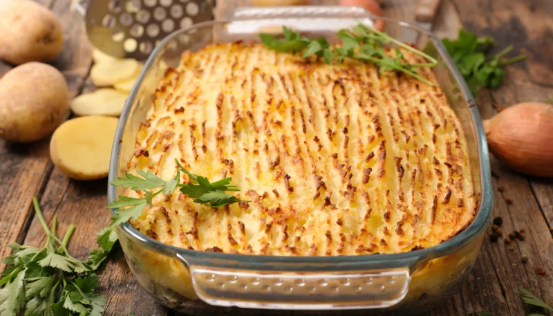 Parmentier de canard aux marrons et cèpes