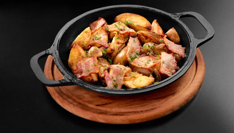 Sauté de pommes de terre au lard