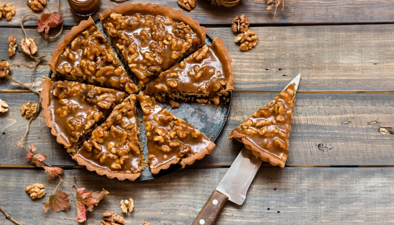 Tarte aux noix et au caramel beurre salé
