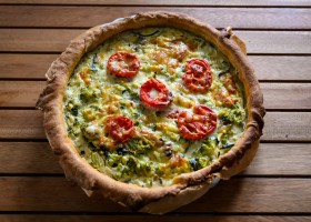 Tarte aux tomates et aux poireaux