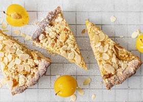 Tarte aux mirabelles et amandes