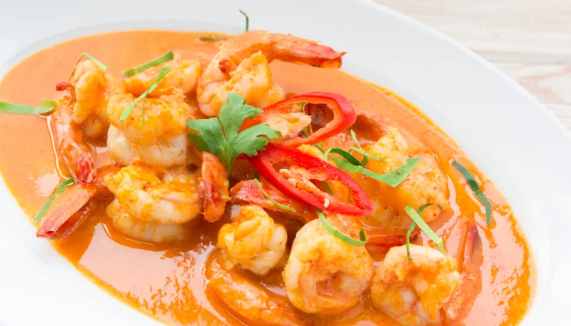 Crevettes au lait de coco