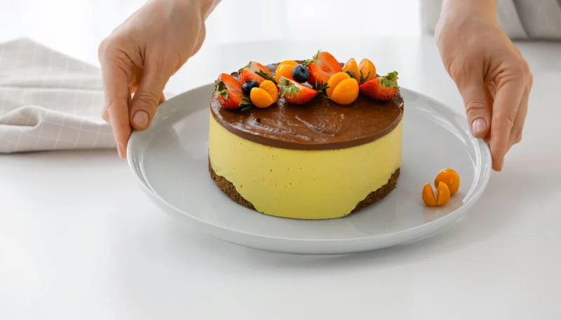 Entremets poire chocolat