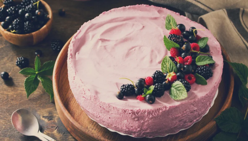 Gâteau à la mousse de framboise