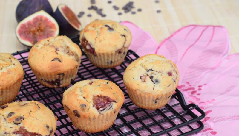 Muffins aux figues et pépites de chocolat