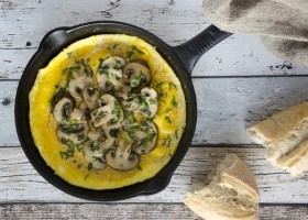 Omelette aux marrons et champignons