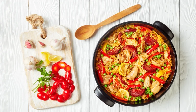 Paella au chorizo