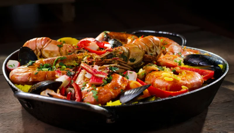 Paella aux fruits de mer