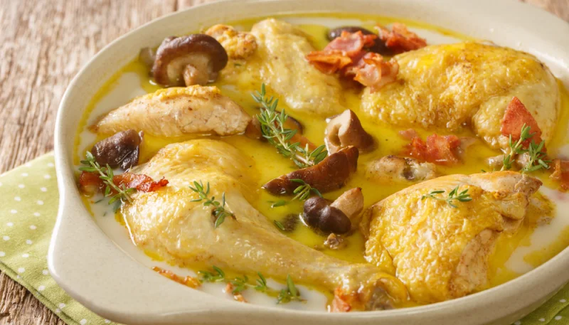 Poulet au vin jaune