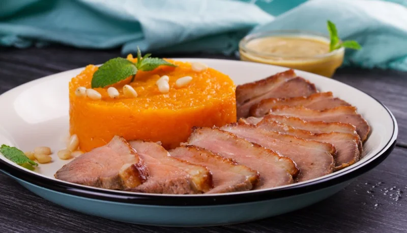 Magret de canard et sa mousseline de courge