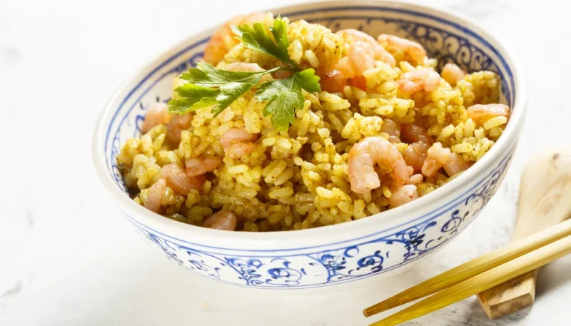 Riz aux crevettes et au lait de coco