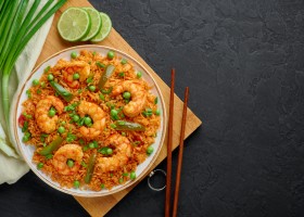 Riz thaï aux crevettes
