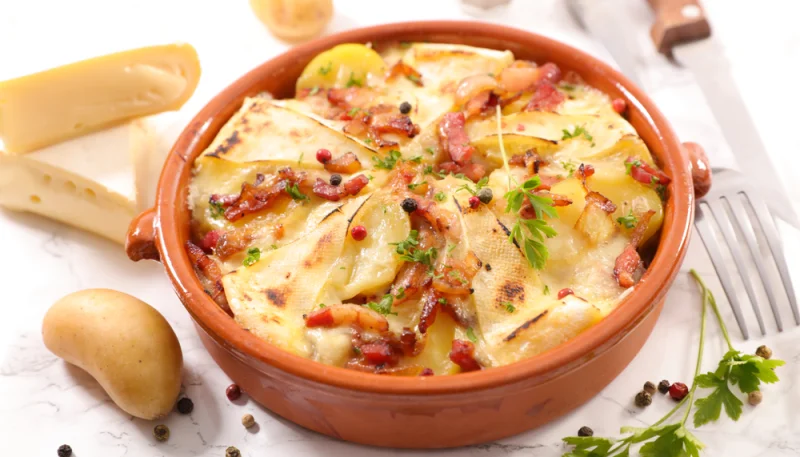 Tartiflette aux endives et pommes de terre