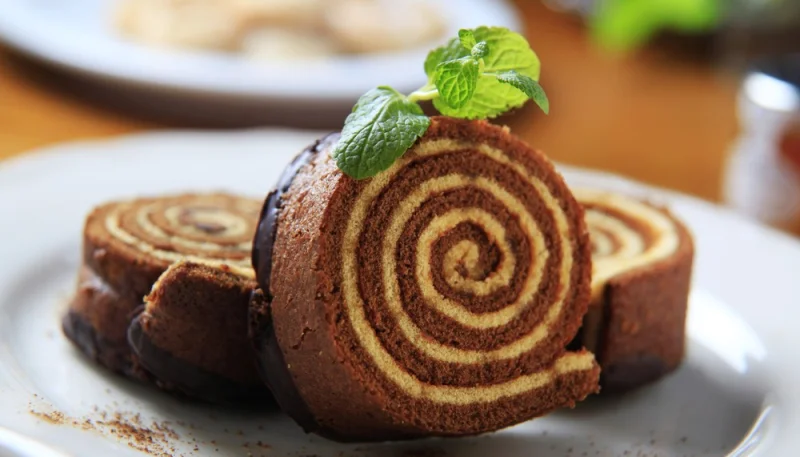 Brioche roulée poire chocolat