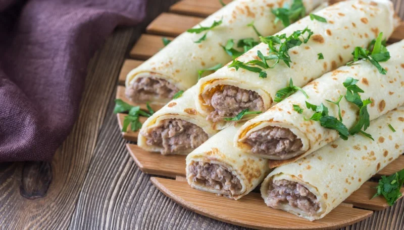 Crêpes aux fines herbes et à la sardine