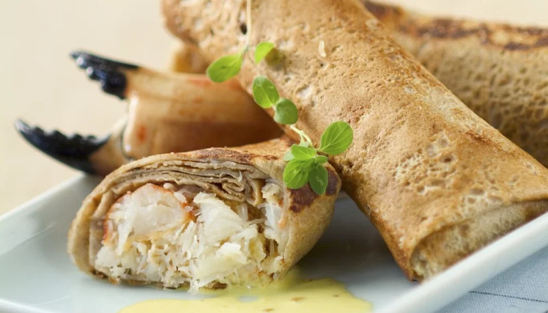 Crêpe de sarrasin au crabe