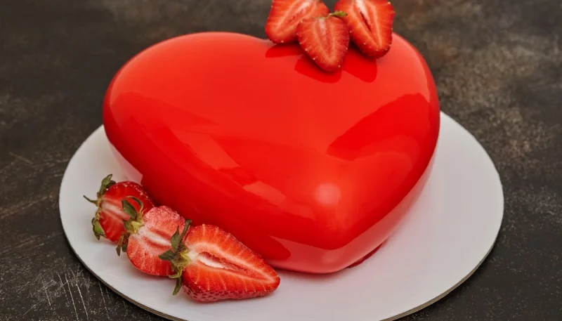 Glaçage miroir rouge